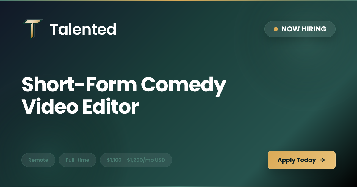 Short Form Video Editor & Graphic Designer for US Entertainment ...